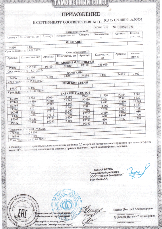 Сертификат соответствия № 0324578  - Аксай | aksaj.salutsklad.ru 